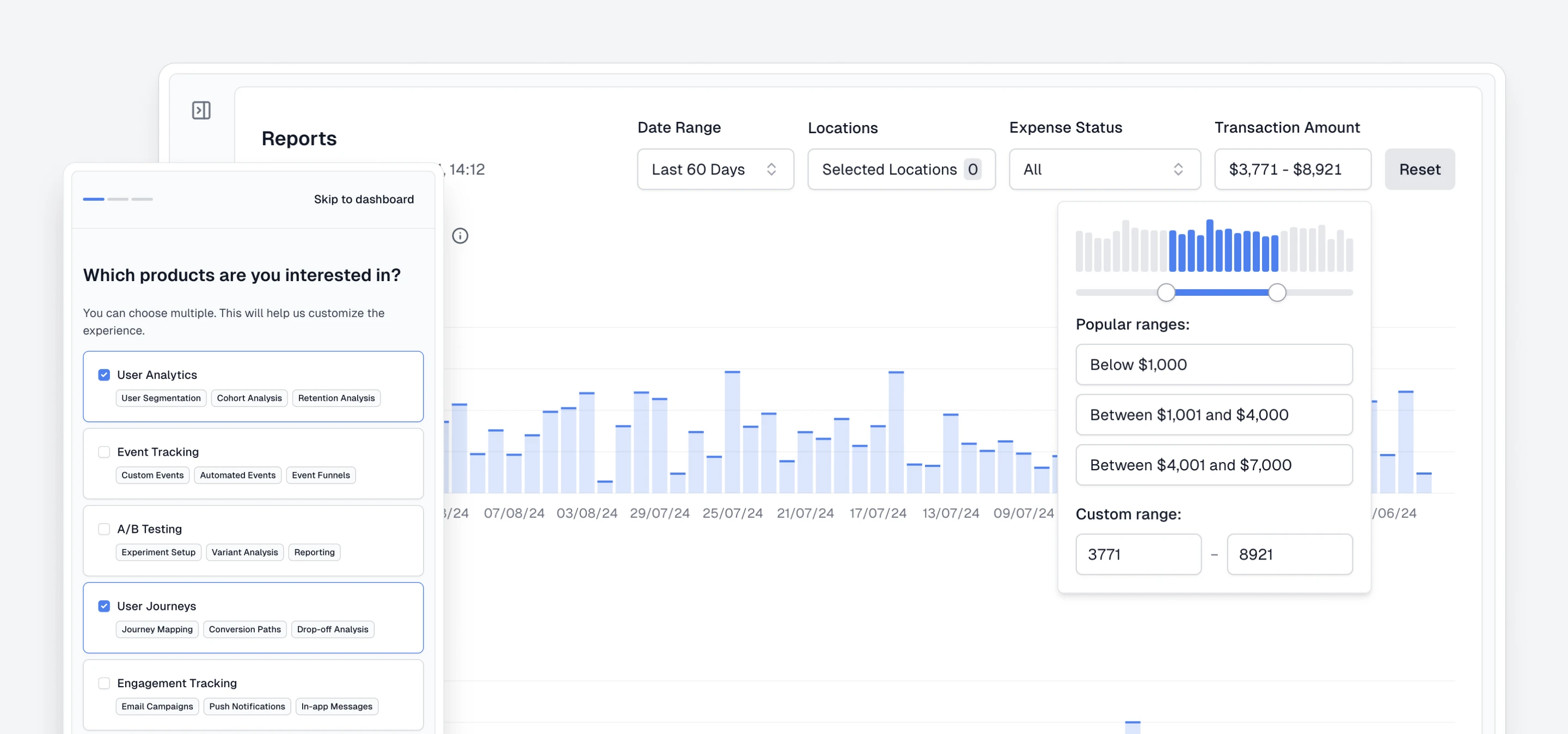 Screenshot of the 'insights' template.