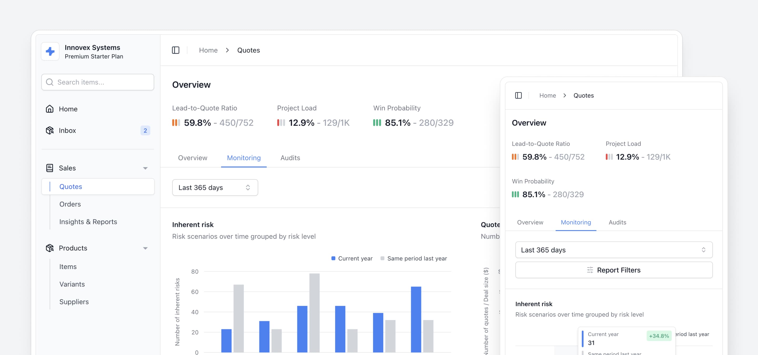 Screenshot of the 'Planner' template.